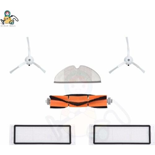 For Xiaomi Roborock S50 S51 S55 Xiaomi Vacuum Cleaner Accessories Side Brush Roller Brush Mopping Cloths Filter HEPA