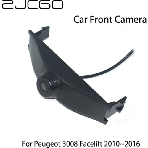 ZJCGO CCD HD Car Front View Parking LOGO Camera Waterproof Night Vision Positive Image for Peugeot 3008 Facelift 2010~2016