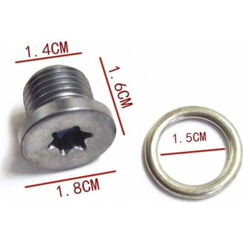 RWSYPL Car Oil Drain Plug & Gaskets Screw Bolt For Audi A3 8P A4 B8 A6 C6 For VW Polo Tiguan Passat B7 Golf 7 6 MK6 MK7 N0138157