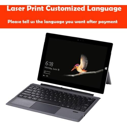 Surface Pro Rechargeable Bluetooth Wireless Keyboard with Touchpad Universal for Microsoft Surface Pro 3/4/5/6/7 Keyboard
