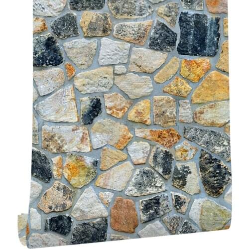 Stone Peel And Stick Wallpaper Decoration Stone Wallpaper Self-Adhesive Wall Paper For Home Decor TV Wall Easy to Peel Stick