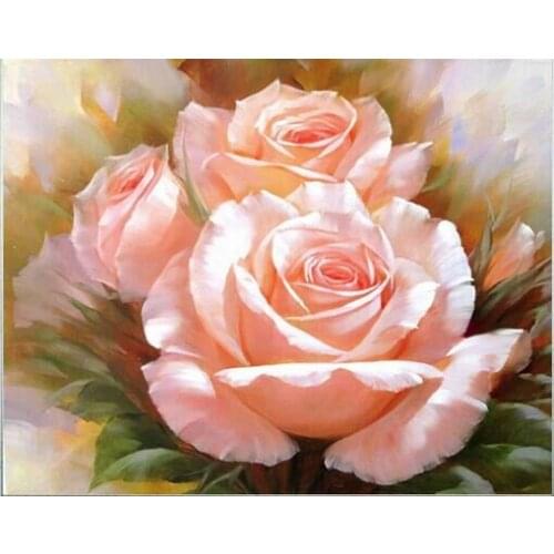 Oneroom Dmc Cross stitch series Home decoration 14/16/18/28 Diy Needlework kits embroidery Cross stitch kit Pink rose