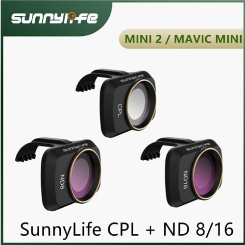 SunnyLife CPL ND 8 16 Three Piece Filter Set for DJI Mavic Mini 2 Avoid Excessive Exposure Improves Color Saturation Original