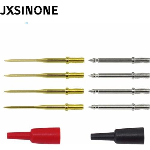 Cleqee P8003.1 8pcs Replaceable test needle kit 1mm Gilded sharp&2mm standard suitable for Multimeter probe