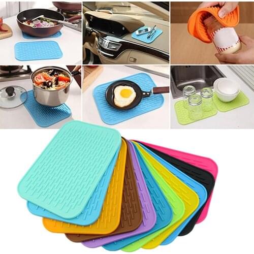 New Kitchen Silicone Heat Resistant Table Mat Non-slip Insulation Pot Pan Holder Pad Cushion Kitchen Pastry Bakeware Mats Placem