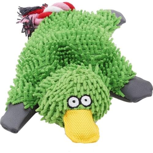 Dog Training Dog Toys Stripe Lying Duck Squeaky Plush Dolls Playing Bite Pet Puppy Toys Kids Pet Products Jouet Chien Dog Stuff