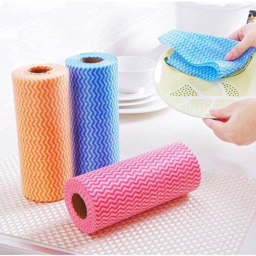 Non-woven Fabric Disposable Kitchen Cleaning Cloth Towel Duster Tableware Dish Washing Rag Wiping Souring Pad Cleaning Tools
