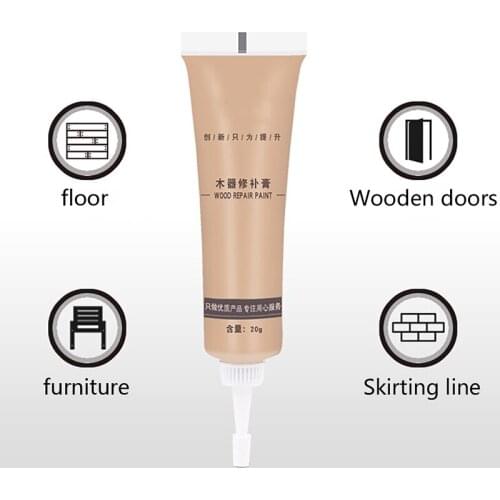 2PCS High Quality 20g Wood Furniture Refinishing Paste Wood Floor Scratch Fast Remover Repair Paint 17 Colors Wax For Furniture