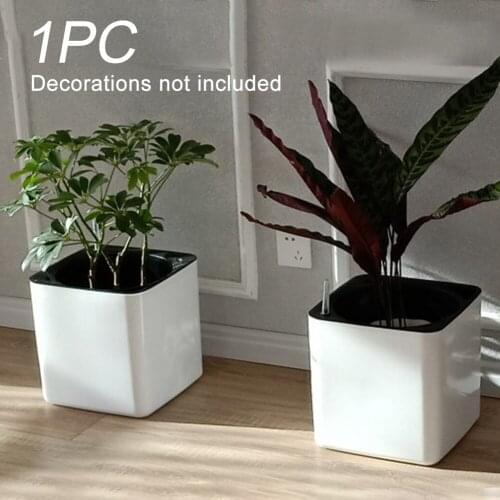 Practical Self Watering Multifunction Flower Pot Outdoor Garden Indoor Decoration Backyard Office With Water Level Indicator