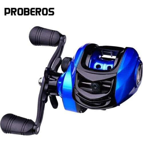 PROBEROS Baitcasting Reels Fishing Reel Blue And Red Color Available Reel 18+1 Ball Bearings 10KG Right and Left Hand Wheel New