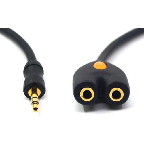 Headphone Splitter Earphone Adapter Audio 3.5mm male to 2 Female Jack 3.5 Mic Y Splitter Headset to PC Adapter plug Aux Cable