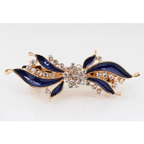 Rhinestones Flower Hair Accessories hair clips Hairpin women jewelry Christmas gift zinc alloy barrettes