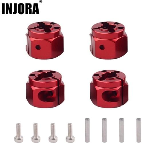 INJORA Metal 12mm Wheel Hex Hub Width Extension 8/10/12MM for 1/10 RC Crawler Axial SCX10 90046 D90 TF2 MST Tamiya RC Car Parts