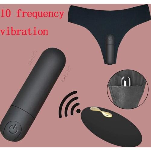 Vibrating Panties 10 Function Wireless Remote Control Rechargeable Bullet Vibrator Strap on Underwear Vibrator for Women Sex Toy