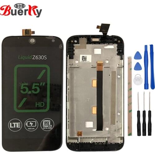 For Acer Liquid Z630 Z630S LCD Display Touch Screen Glass Digitizer With Frame Assembly Replacement