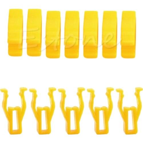 20Pcs Auto Car Yellow Plastic Rivet 8mm Hole Hood Prop Rod Support Clip Fastener for car accessories