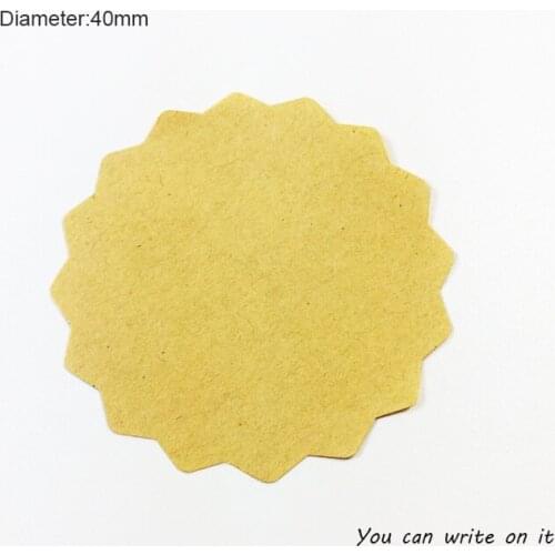 500pcs/lot 40mm Blank Wave Pattern Writable Seal Gift Creative Decor Package All-purpose Stickers