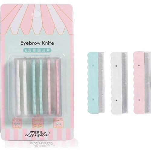 6 Pcs Small Professional Trimmer Safe Blade Shaping Knife Eyebrow Blades Hair Removal Scraper Shaver Makeup Beauty Tools