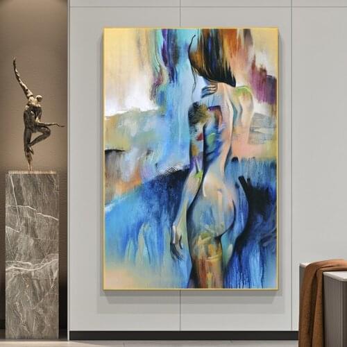 Abstract Art Oil Painting Modernity Lady Picture Wall Art Poster Girl Bedroom Simple Decoration Home Decoration Room Decoration