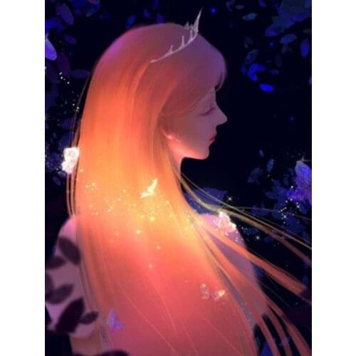 Disney 5D DIY Diamond Painting Hand-painted Princess Full Circle Diamond Embroidered Exquisite Interior Decoration Wall Pendant