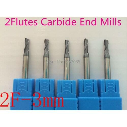 Free Shipping 5pcs 2 Flutes 3MM micro grain carbide end mills ,Solid Carbide End Mill, Milling Cutter, CNC Lathe Tool