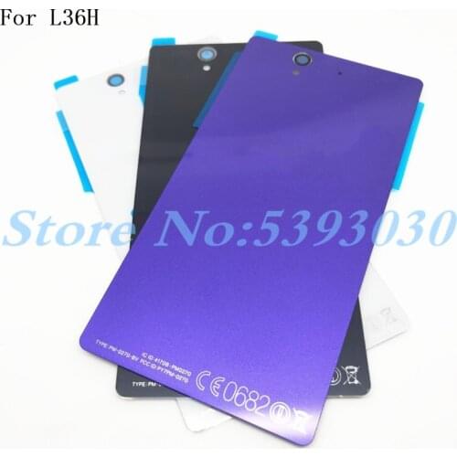 For Sony xperia Z L36H L36 C6603 C6602 Case Glass Battery Housing Cover L36I Replacement Back Cover Cases With NFC