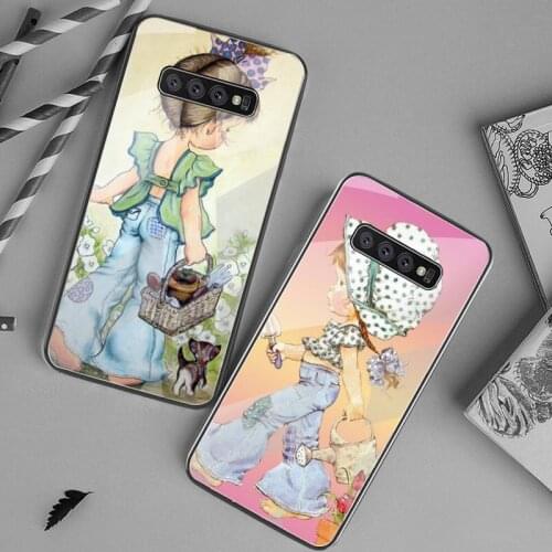 Cartoon girl Sarah Kay Phone Case Tempered Glass For Samsung S20 Plus S7 S8 S9 S10 Plus Note 8 9 10 Plus