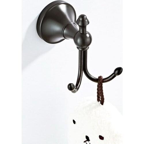 Black Oil Rubbed Bronze Wall Clothes Rack Cloth Hook Wall Hook Robe Hook For Bathroom Accessory Hanger Copper