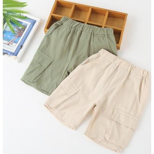 Childrens Shorts 2021 Summer New Baby Boys Cotton Casual Shorts Pants Korean Fashion Pocket Soft Shorts for Boy Kids Clothing