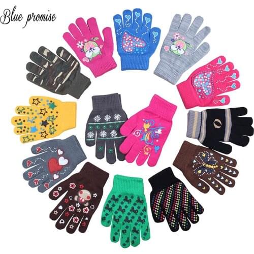 Child gloves toweled super warm super wear-resistant Cute Bunny cartoon