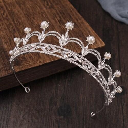 Korean Fashion Tiaras and Crowns Bling Rhinestone Headbands for Women Girls Bride Wedding Hair Accessories Bridal Hair Jewelry