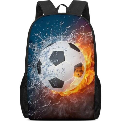 FORUDESIGNS School Bags for Boys 3D Cool Football Print School Kids Bag Kindergarten Backpack Men Child Bookbag Mochila Escolar
