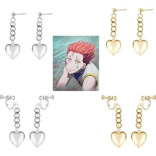 Hunter x Hunter Hisoka Cosplay Earrings Decor Props Eardrop Ear Clip Gift Halloween Christmas For Woman Men Jewelry Accessories
