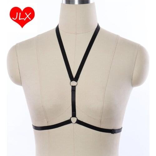 JLX.HARNESS Women fetish sexy cosply Bdsm Mistress body harness pastel goth cag bra lingerie liguero harajuku top