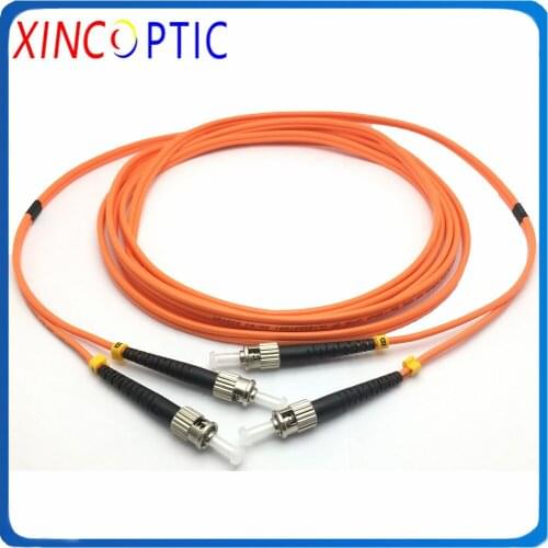 ST-ST MM Patch Cord,50/125 2core Duplex Multimode MM OM1 OM2 10/15/20/25/30M ST-LC/SC/FC/ST UPC Fiber Optic Patch Cord Cable