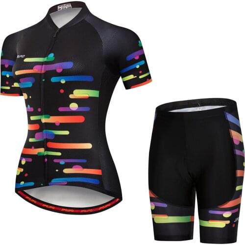 JPOJPO Short Sleeve Pro bike team Cycling Jersey Clothing Set Women MTB bicycle Jersey Sets Ropa Ciclismo maillot