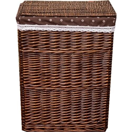 Dirty clothes storage basket rattan hamper extra large laundry basket hamper with lid hot pot shop clothes storage basket