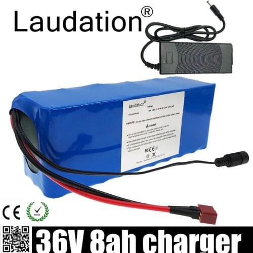 Laudation 36V 8ah 500W High Power and Capacity 42V 7.8ah 18650 Li-Ion Battery Motorcycle Electric Car Bicycle Scooter With BMS