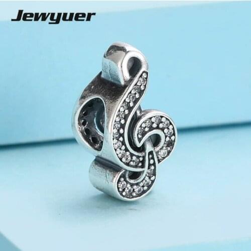 Mother'gift Sweet charms 925 Sterling Silver jewelry Silver Sweet Music bead Fit charm beads Bracelets DIY assessories BE246