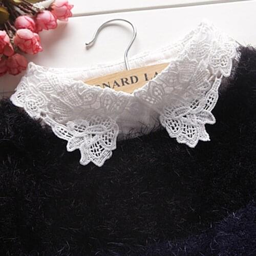 Fashion Lace Shirt Detachable Collars Fake Collar Colourful False All-Macth Sweater Beaded Pearl Retro Joker Collar Decoration