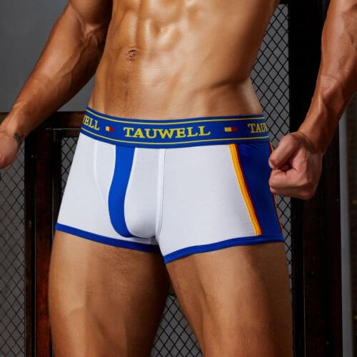 TAUWELL Brand Cotton Men Boxer Sexy Men Underwear U convex Penis Pouch Men Boxer Trunk Shorts Male Panties