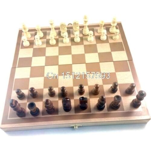 New Rosewood Wooden Folding Chess Board Chess Bord Set Game