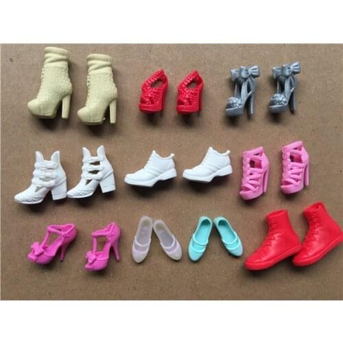 Original Princess Doll Shoes for 1/6 Dolls Fashion Female Doll High-heels Casual Shoes Cool Martin Boots Dolls Accessories