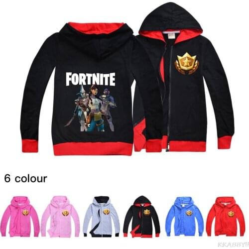 Fortnites Autumn Game Coat Children Sweatshirts Boys Hoodie Kids Jacket Coat Baby Outwear Clothing