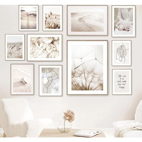 Scenery Flower Poster Wall Art Canvas Painting Modern Nordic Figure Landscape Picture Home Decor Prints For Living Room Design