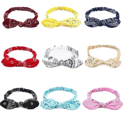 10 Colors Cotton Headband for Women Hair Accessories Girls Paisley Elastic Hair Bands Cute Head Wrap Cat Ears Headbands 2021
