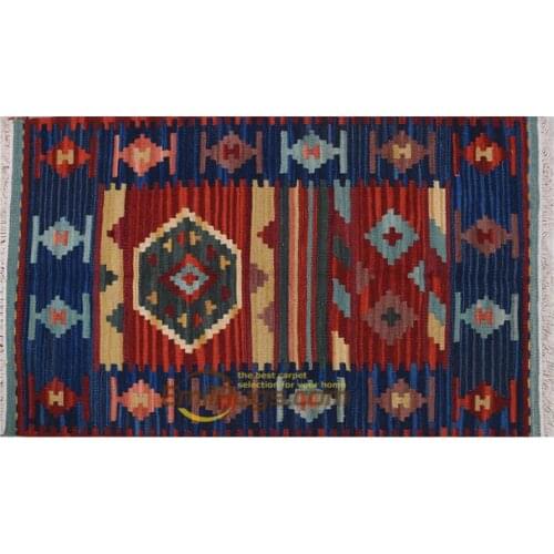 Wool Kilim Handmade Carpet Fashionable Household Decorates Circular Carpet Geometric Carpet Bedroom Natural Sheep Wool