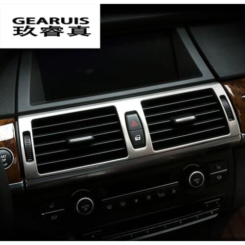 Car styling Center Console Air Conditioning Outlet decoration cover Sticker trim for BMW X5 E70 X6 E71 Interior Auto Accessories