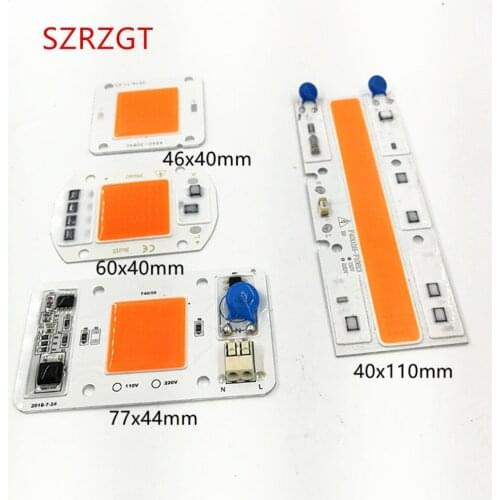 50W Full Spectrum LED COB chip DC12V 32V, Integrated Smart IC Driver 220V 110V 380-840NM LED COB chip DC12V, Integrated Smart IC