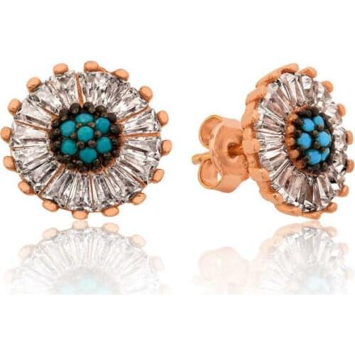 Tevuli 925 Sterling Silver Daisy Studded Earrings